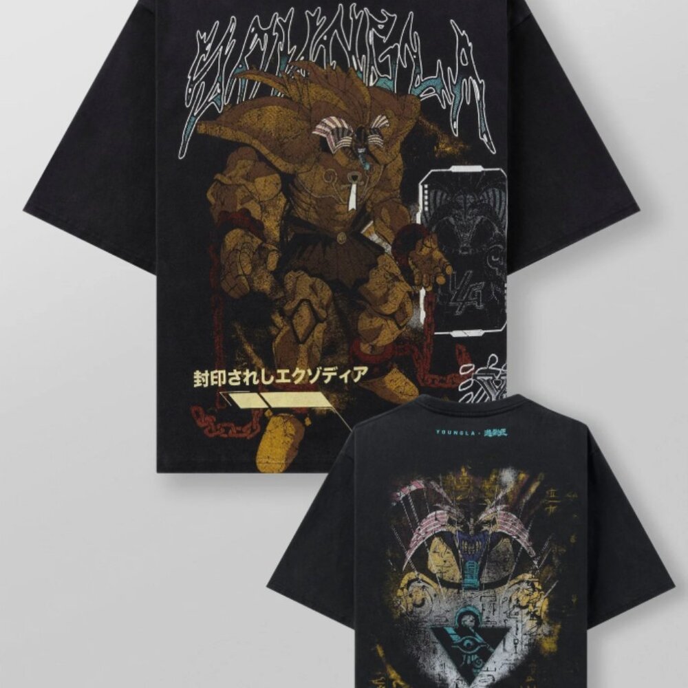 YoungLA 4123 Yu-Gi-Oh! Tee Millennium Exodia Size L NWT!